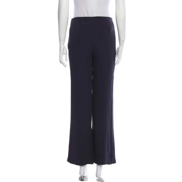 Escada Navy 100% Silk Wide Leg Pants - Picture 3 of 15